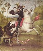 RAFFAELLO Sanzio Hl. Georg im Kampf mit dem Drachen oil painting